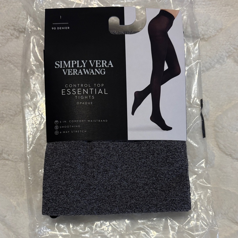 NWT women’s Vera wang control top tights. Colors heather gray.